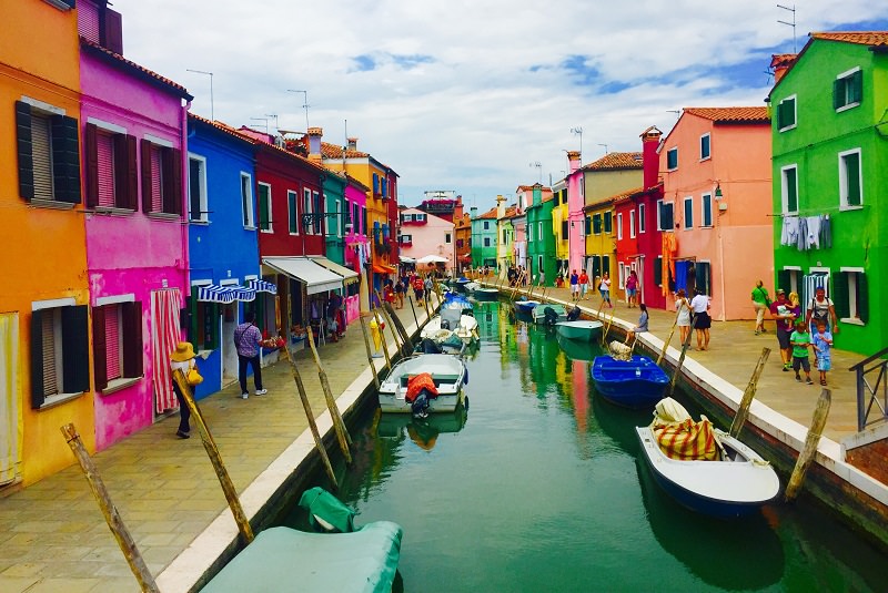 ونیز شهر زیبای ایتالیا خانه ها در میان آب